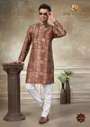 Outluk Vol 141 Silk Digital Printed Kurta And Pajama Mens Wear Manufacturers 141001 To 141008